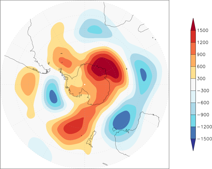 500mb height (southern hemisphere) anomaly September  w.r.t. 1981-2010