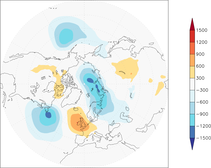 sea-level pressure (northern hemisphere) anomaly April  w.r.t. 1981-2010