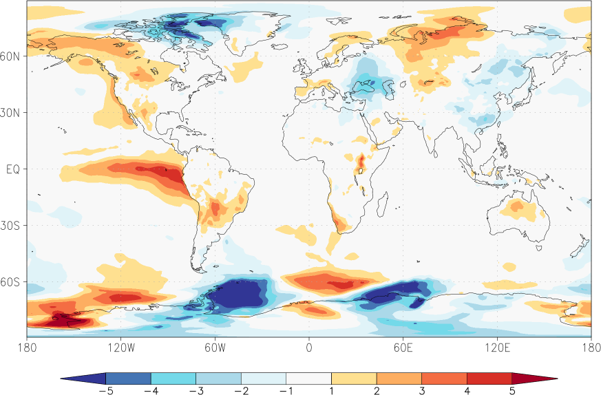 temperature (2m height, world) anomaly September  w.r.t. 1981-2010