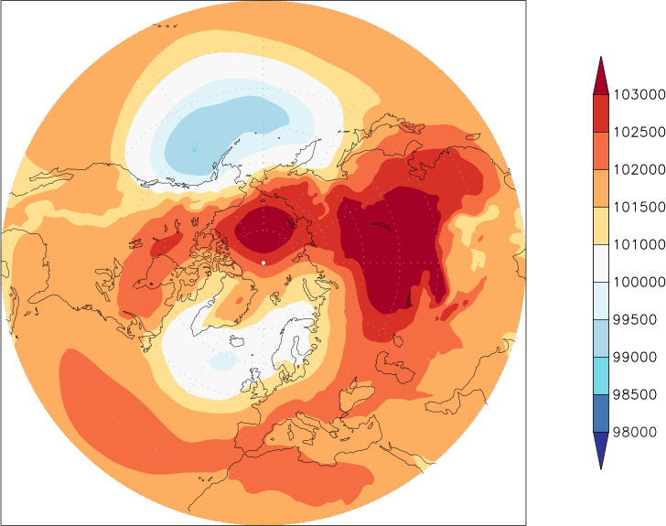 sea-level pressure (northern hemisphere) January  observed values