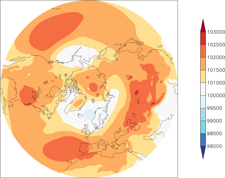 sea-level pressure (northern hemisphere) October  observed values