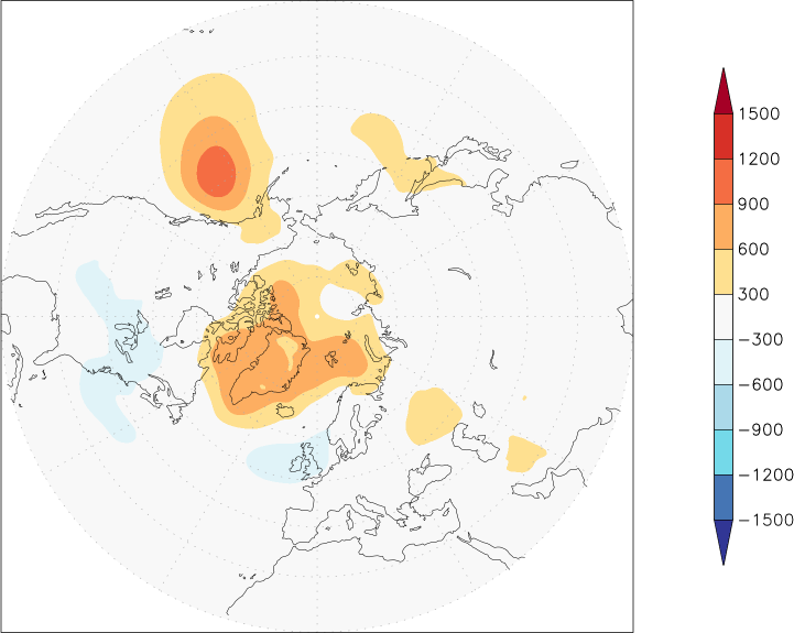 sea-level pressure (northern hemisphere) anomaly June  w.r.t. 1981-2010