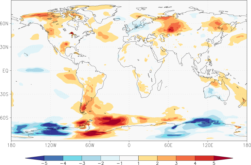 temperature (2m height, world) anomaly July  w.r.t. 1981-2010