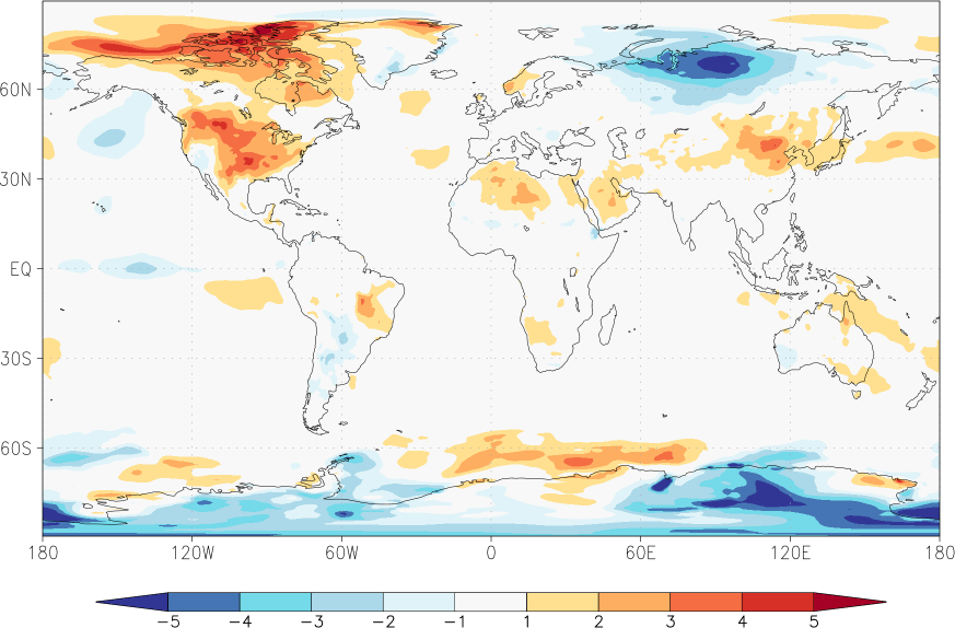 temperature (2m height, world) anomaly September  w.r.t. 1981-2010