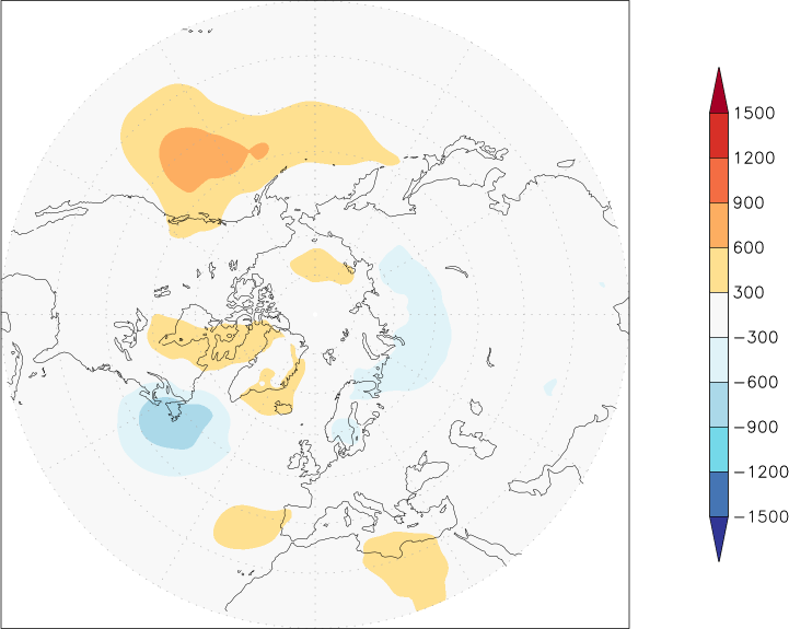 sea-level pressure (northern hemisphere) anomaly April  w.r.t. 1981-2010