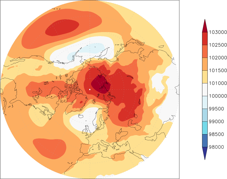 sea-level pressure (northern hemisphere) March  observed values