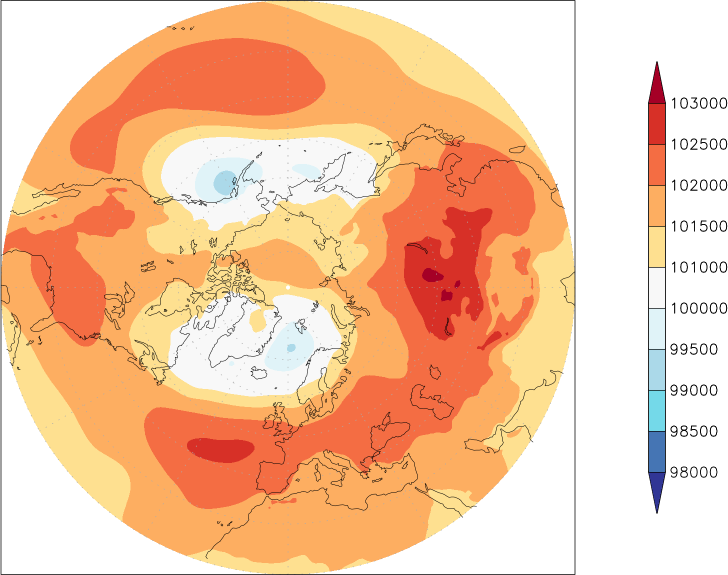 sea-level pressure (northern hemisphere) November  observed values