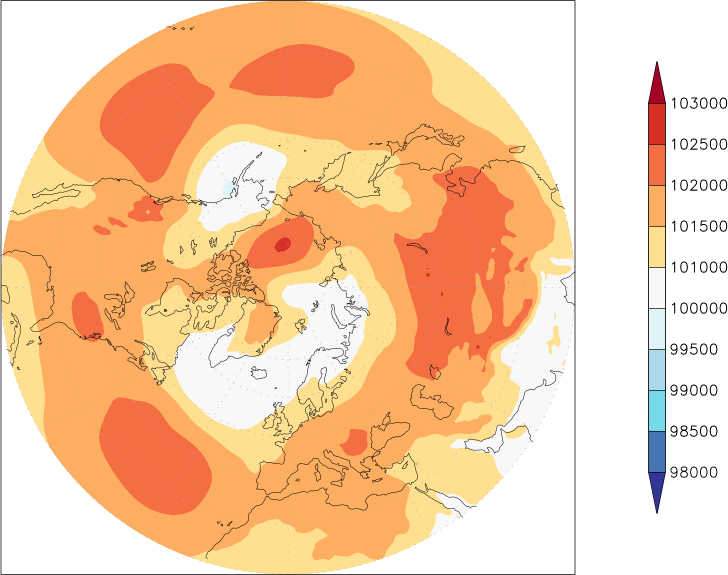 sea-level pressure (northern hemisphere) October  observed values