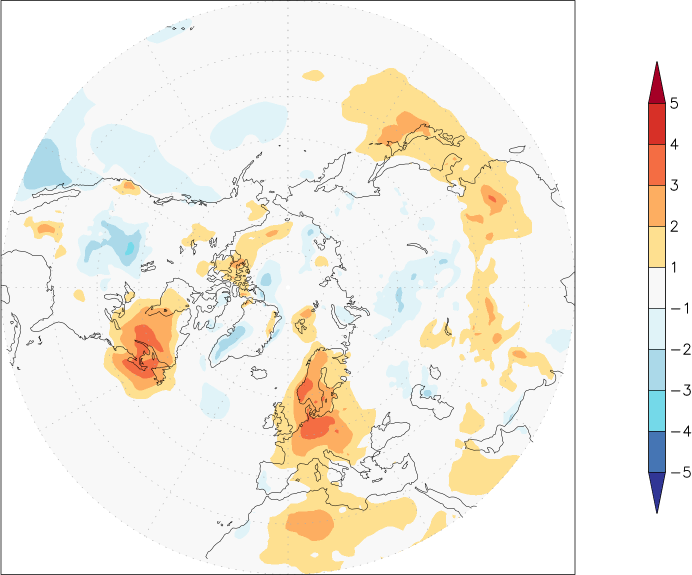 temperature (2m height, northern hemisphere) anomaly September  w.r.t. 1981-2010