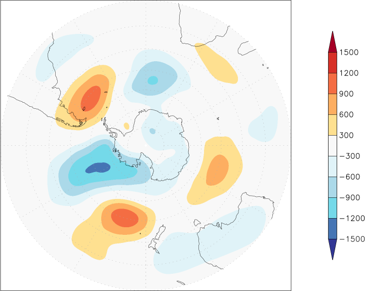 500mb height (southern hemisphere) anomaly November  w.r.t. 1981-2010