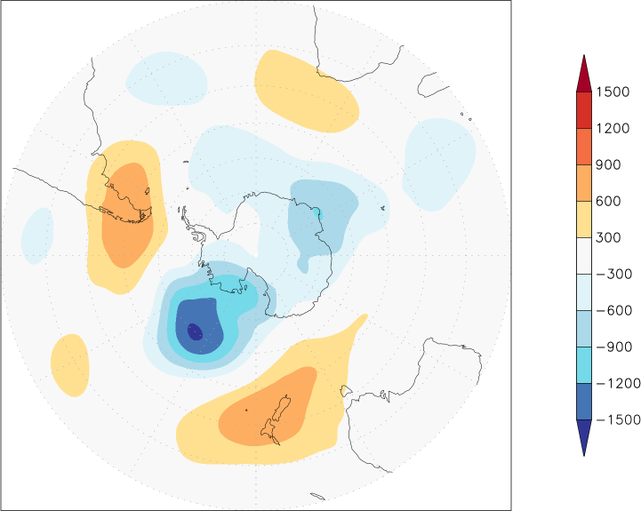 500mb height (southern hemisphere) anomaly October  w.r.t. 1981-2010