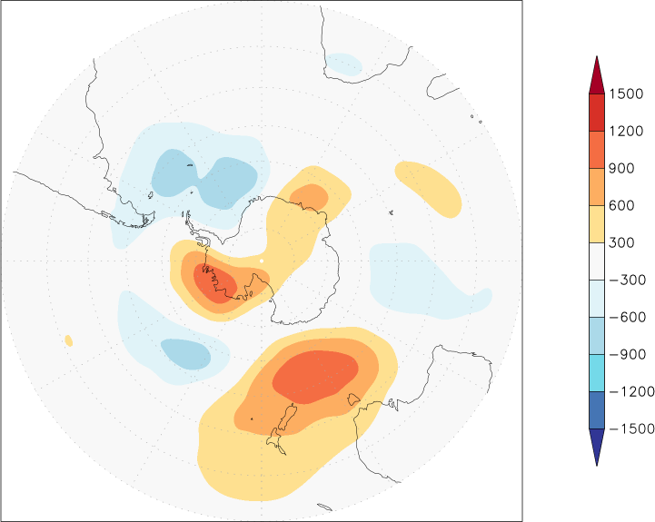 500mb height (southern hemisphere) anomaly September  w.r.t. 1981-2010