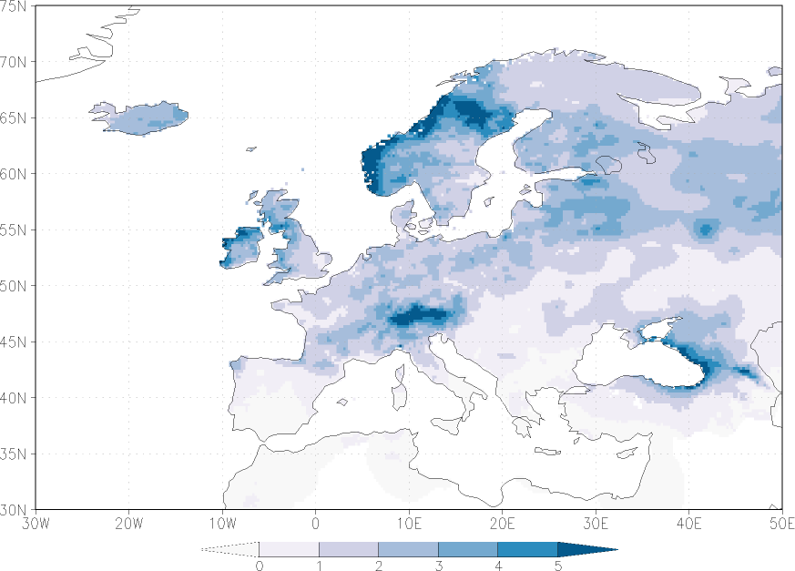 precipitation August  observed values