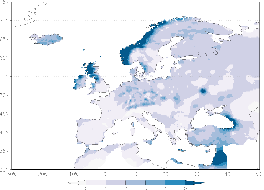 precipitation January  observed values