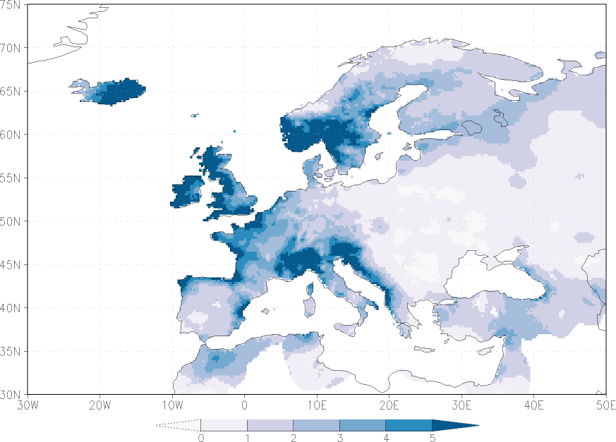 precipitation October  observed values