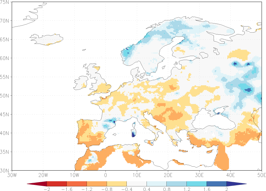 precipitation anomaly June  relative anomalies  (-1: dry, 0: normal, 2: three times normal)