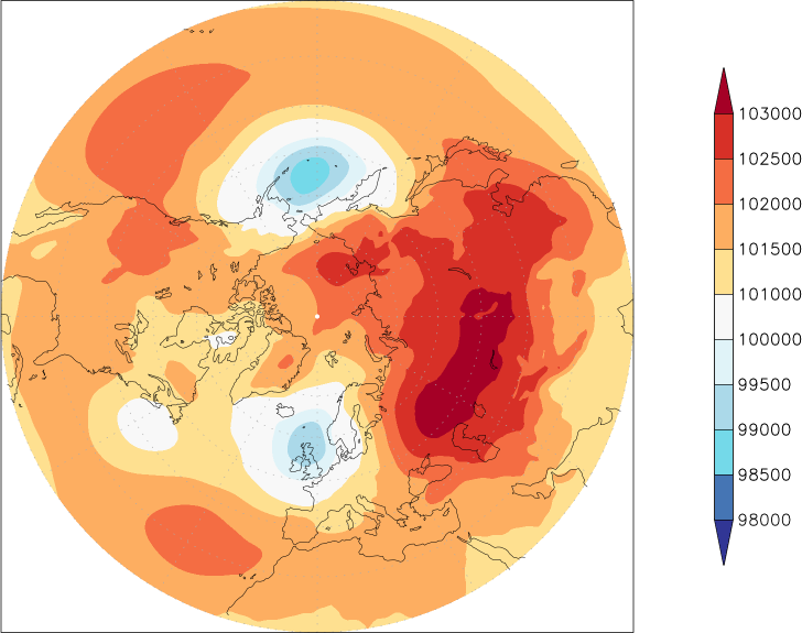 sea-level pressure (northern hemisphere) November  observed values