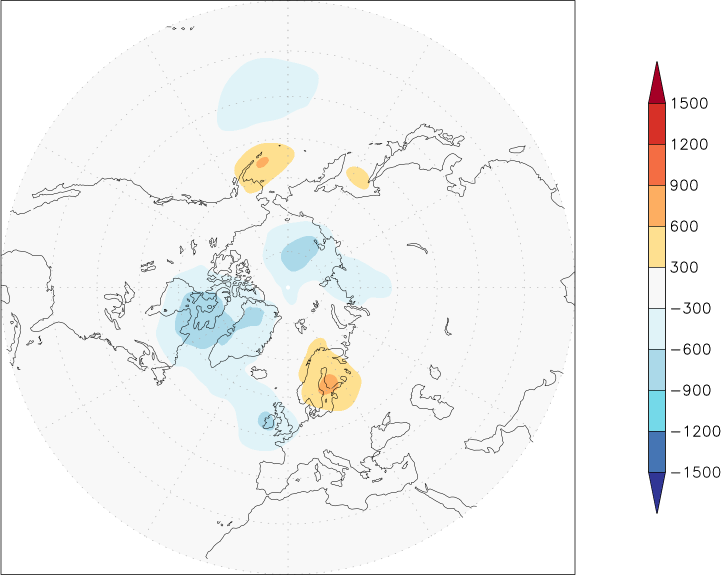 sea-level pressure (northern hemisphere) anomaly September  w.r.t. 1981-2010