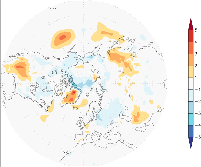 temperature (2m height, northern hemisphere) anomaly September  w.r.t. 1981-2010