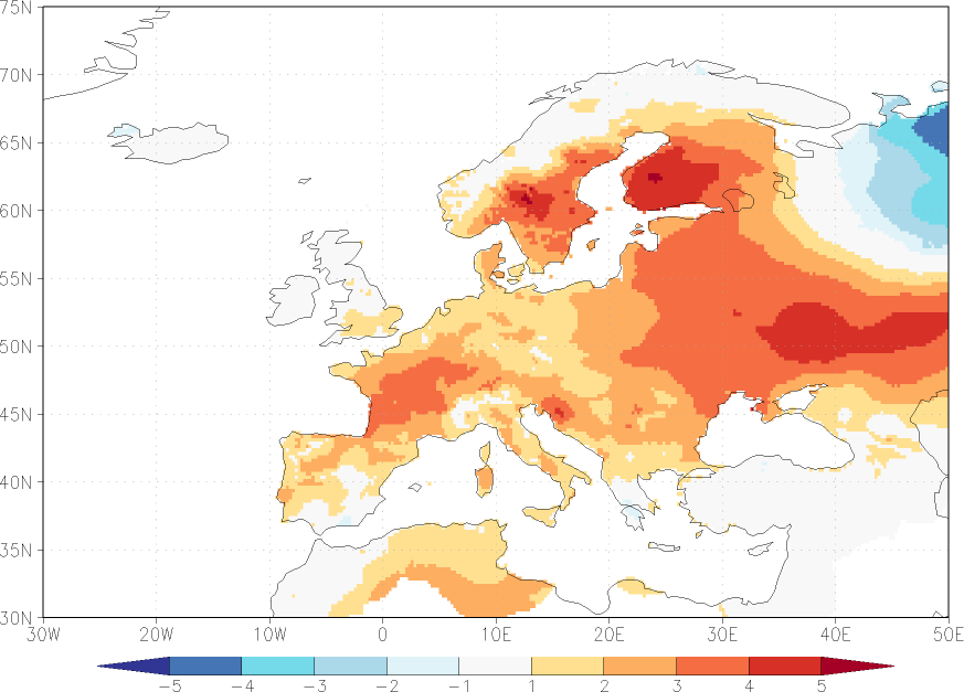 daily mean temperature anomaly December  w.r.t. 1981-2010