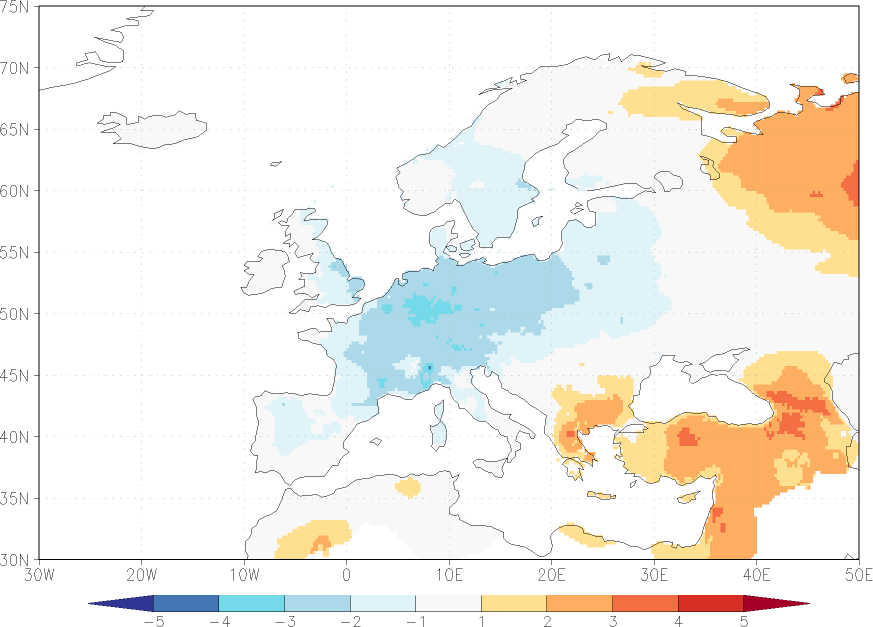 daily mean temperature anomaly July  w.r.t. 1981-2010