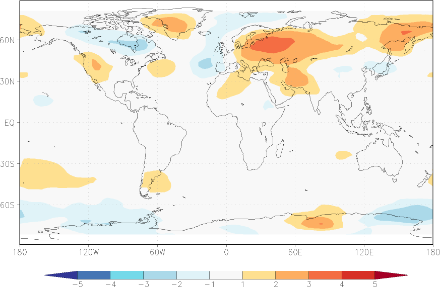 temperature of the lower troposphere anomaly April  w.r.t. 1981-2010