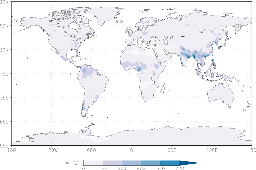 precipitation (rain gauges) July  observed values