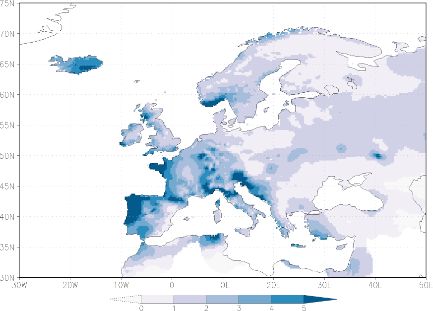 precipitation January  observed values