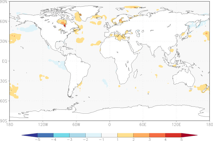 sea surface temperature anomaly October  w.r.t. 1982-2010