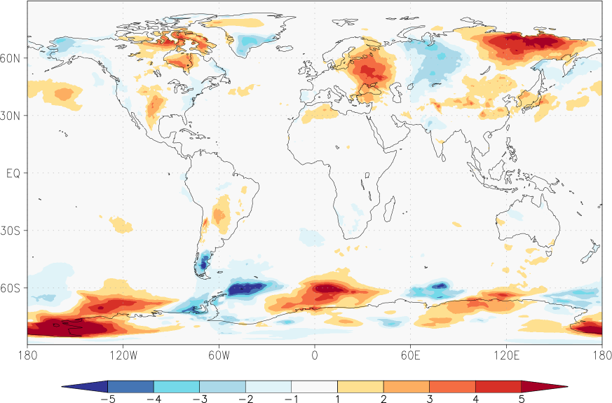 temperature (2m height, world) anomaly July  w.r.t. 1981-2010