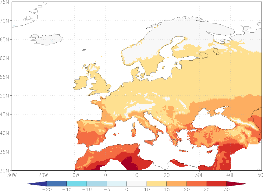 daily mean temperature September  observed values