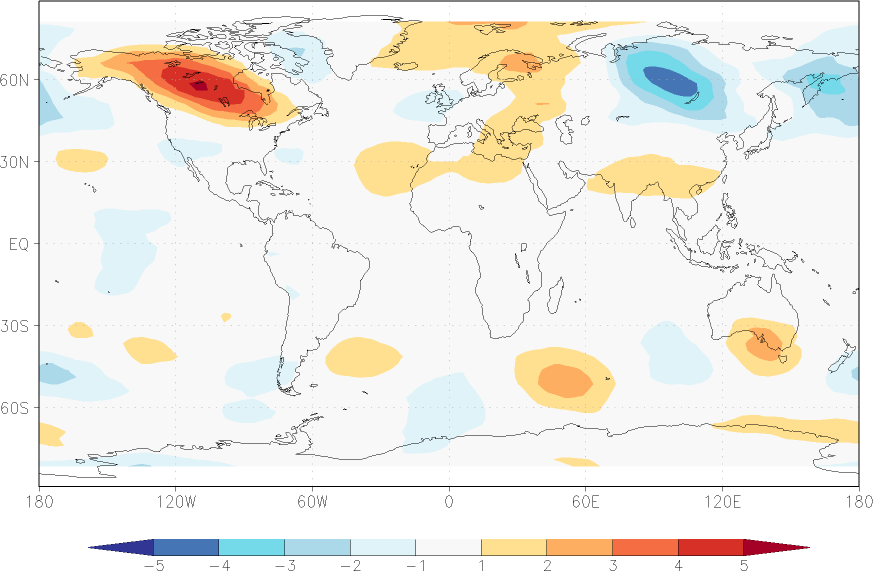 temperature of the lower troposphere anomaly January  w.r.t. 1981-2010