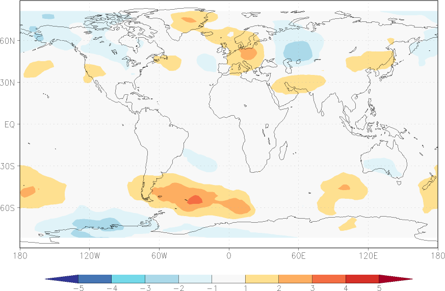 temperature of the lower troposphere anomaly October  w.r.t. 1981-2010