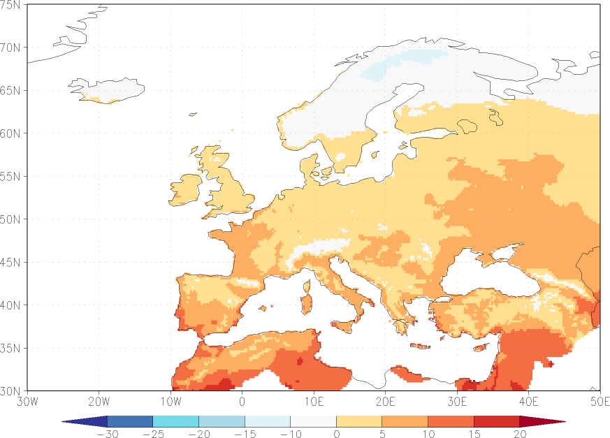 minimum temperature April  observed values