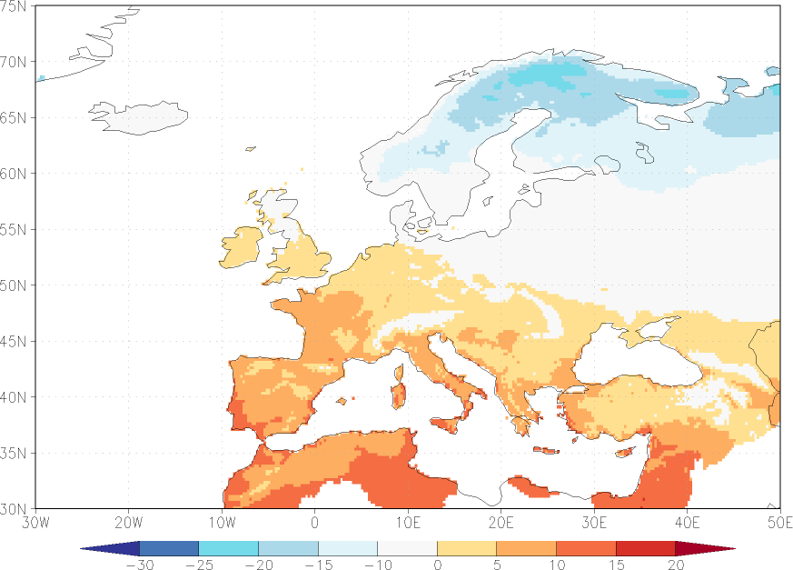 minimum temperature March  observed values