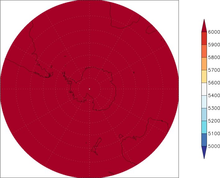 500mb height (southern hemisphere) July  observed values