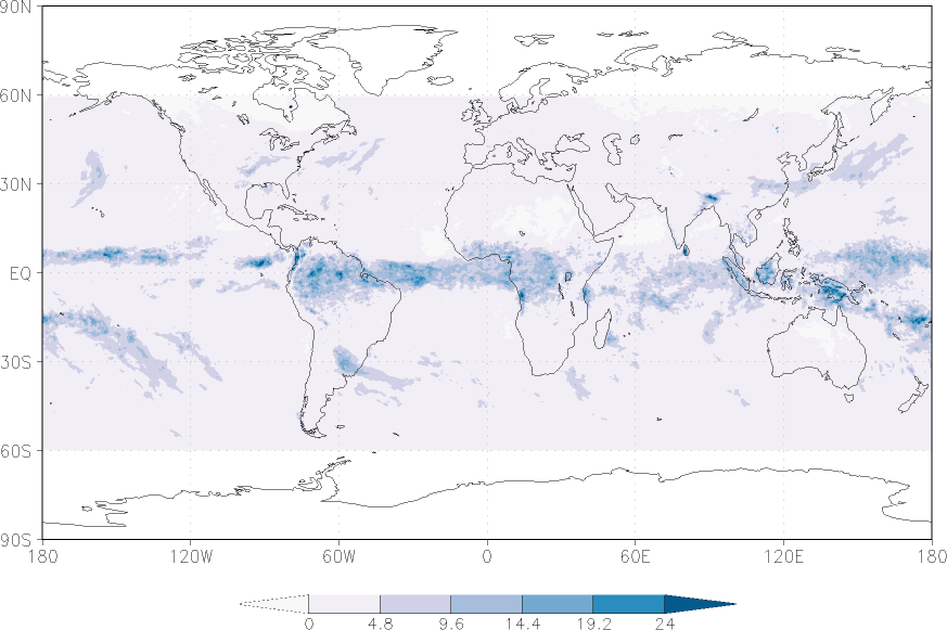 precipitation (satellite) April  observed values