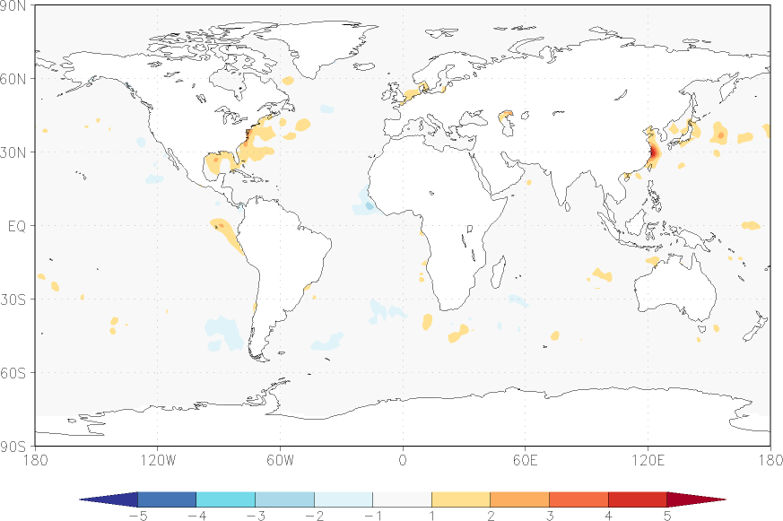 sea surface temperature anomaly April  w.r.t. 1982-2010