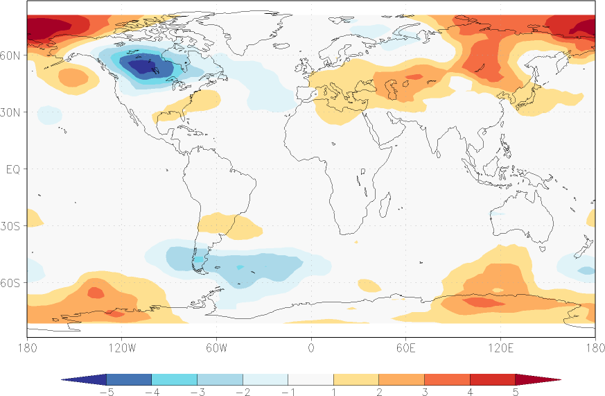 temperature of the lower troposphere anomaly March  w.r.t. 1981-2010