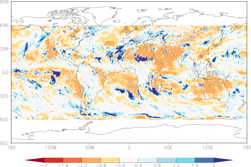 precipitation (satellite) anomaly October  relative anomalies  (-1: dry, 0: normal, 2: three times normal)