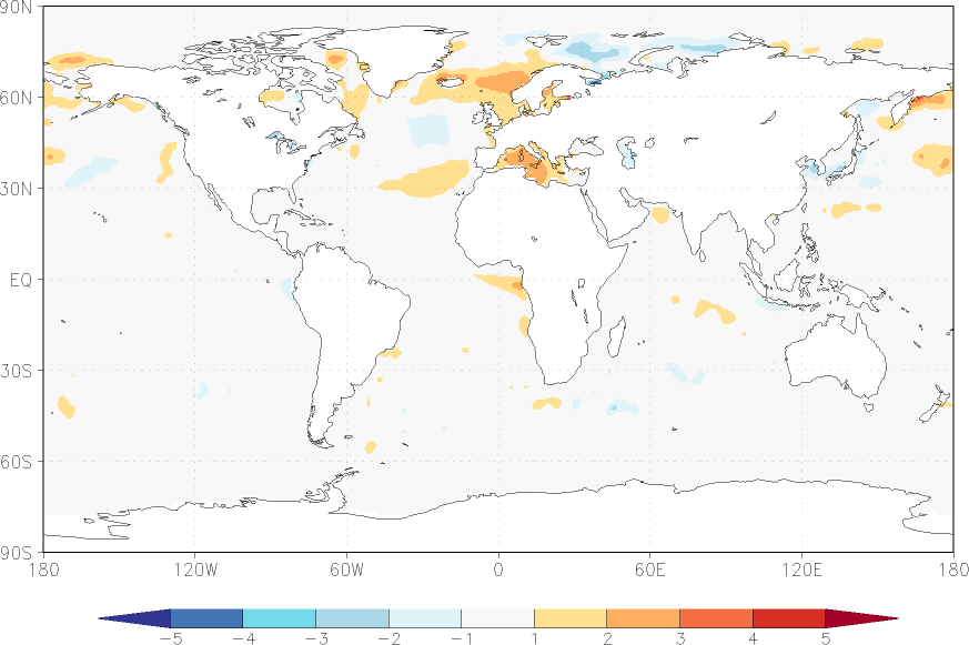 sea surface temperature anomaly July  w.r.t. 1982-2010