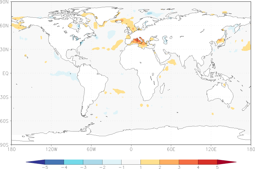 sea surface temperature anomaly June  w.r.t. 1982-2010