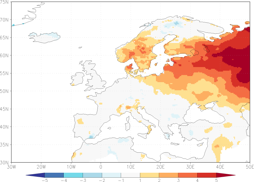 minimum temperature anomaly December  w.r.t. 1981-2010