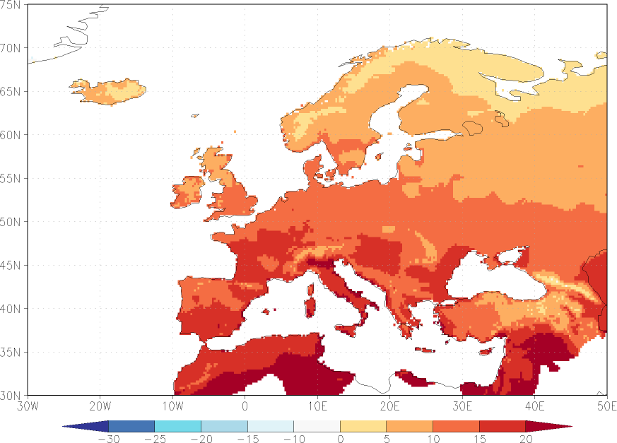 minimum temperature June  observed values