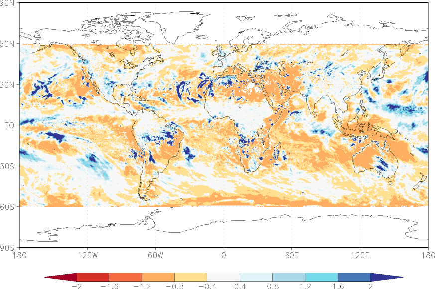 precipitation (satellite) anomaly August  relative anomalies  (-1: dry, 0: normal, 2: three times normal)