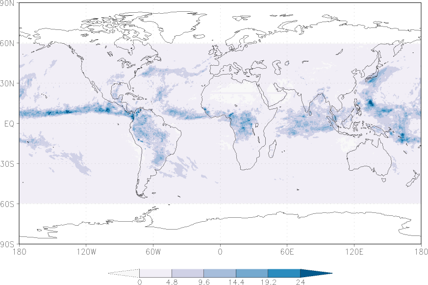 precipitation (satellite) October  observed values