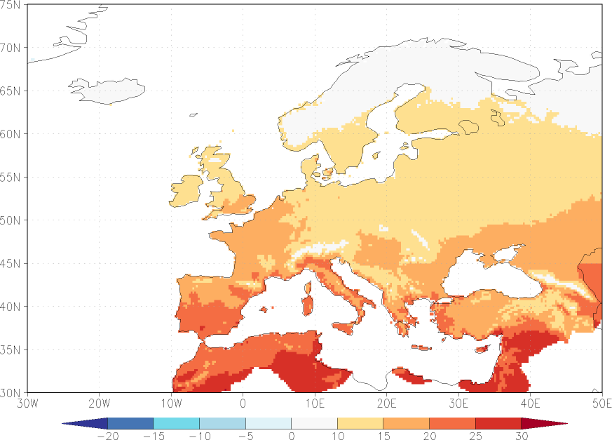 daily mean temperature September  observed values