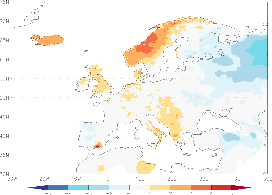 minimum temperature anomaly April  w.r.t. 1981-2010