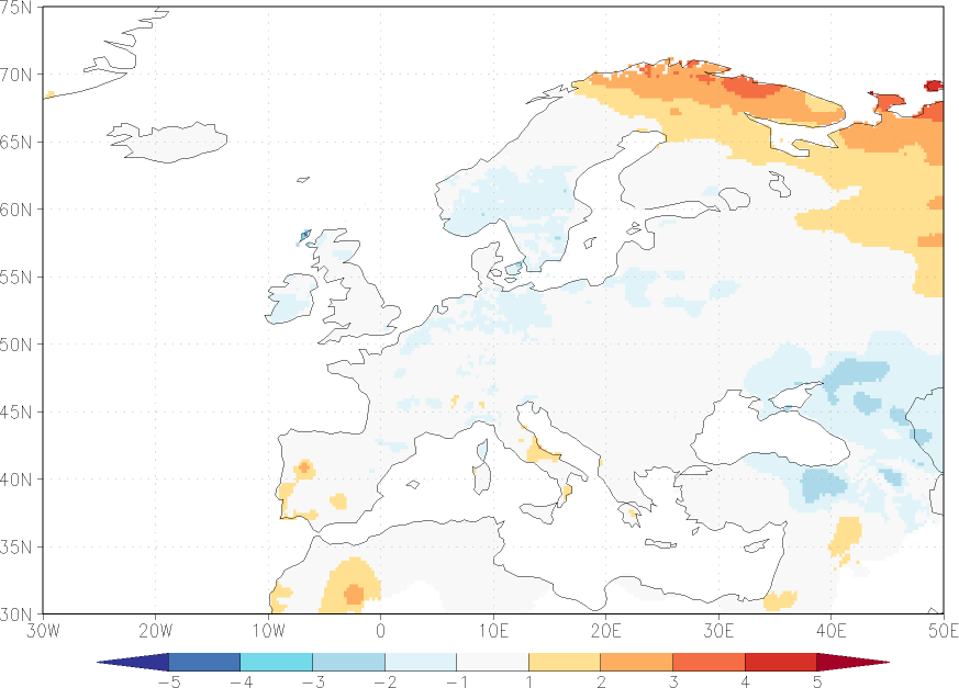 minimum temperature anomaly July  w.r.t. 1981-2010