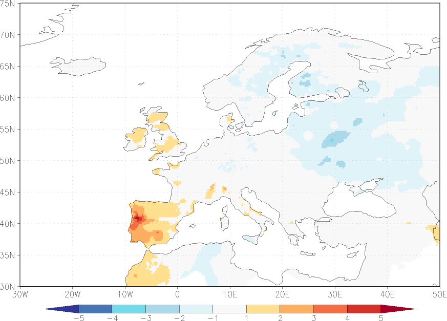 minimum temperature anomaly June  w.r.t. 1981-2010